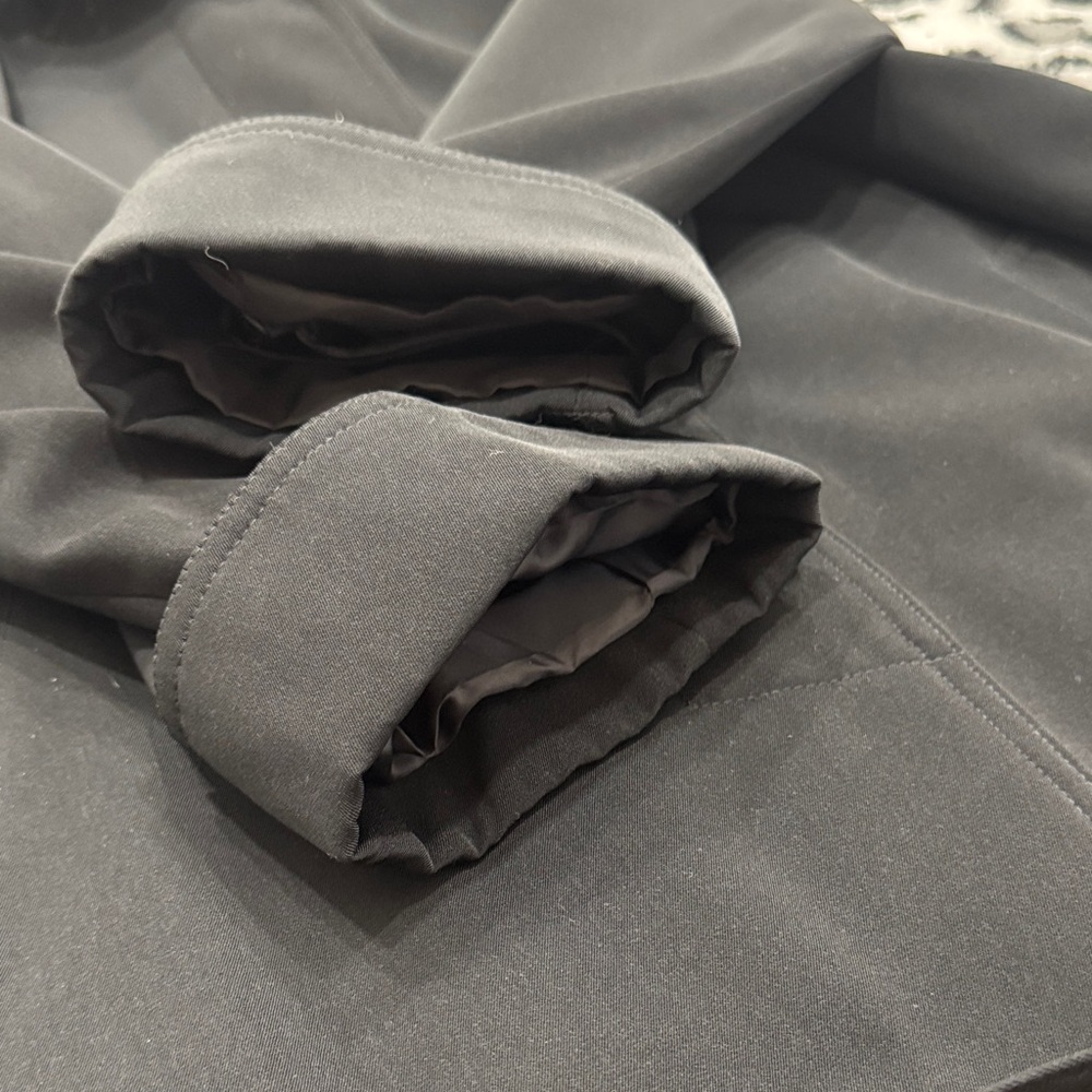 Gallery Black Trench Coat With Detachable Hood - Picture 6 of 8